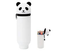 MUYAPAY Estuche Escolar Kawaii 2 en 1 de Silicona Blanda Portalápices de Mesa, Cute Papeleria Cremallera Estuche Retráctil Rotuladores para Lápices Aesthetic Portalápices Niños (Tipo A)