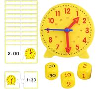 MUYAPAY Learning Resources Incluye 3 Dados 12 Tarjetas de Doble Cara y 1 Reloj Timer Despertador Educativo para Niños Juego Aprender a Leer Ideal para la Educación Infantil de Niños 2 a 8 Años