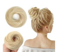 MUYAPAY Moños Postizos con Banda Elástica para Hacer Pelo Natural Chignon Ondulé Coleta Postiza Pelo para Mujeres Niñas Coleta Gomas Liso Elástico Desordenado Accesorios Donut Cabello Sintético