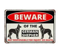 MUYIASER Letrero de metal de aluminio con texto en inglés "Beware Of The Dog" para exteriores, para valla, patio, hogar, cocina, granja, jardín, decoración de pared, 8 x 12 pulgadas