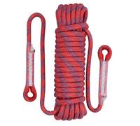 Muyilanc 12mm Cuerda de Seguridad de Vida Cuerda de Escalada Cuerda de Alpinismo de Estática Supervivencia Al Aire Libre Escape de Incendio Rescate de Coche Rojo 20M