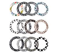 Muyilanc 16 Piezas de Anillos Tóricos de Silicona con Cuentas, Bucle de Silicona con 2 Orificios, Cuentas de Anillo de Cuentas de Silicona de 65 mm para Colgante de Bricolaje