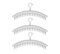 Muyilanc 3 Piezas 20clip de Acero Inoxidable Ropa de Secado A Prueba de Viento Ropa Rack