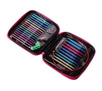 Muyilanc Juego de Agujas Circulares de Óxido de Aluminio, Agujas Circulares Extraíbles e Intercambiables, Herramienta para Tejer, Juego de Agujas para Suéteres