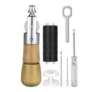 Muyilanc Juego de Herramientas de Costura para Acolchar Automáticamente para Manualidades en con 2 Agujas de Repuesto y Manejar de Madera para Carpintería