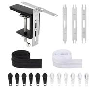 Muyilanc Juegos de Herramientas para Cremalleras, 2 Piezas, Cremalleras de Costura por Yardas para Coser Abrigos, Cremalleras de Bricolaje para Manualidades de Costura A Medida