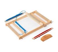 Muyilanc Kit de Telar, Telar de Tapicería de Madera de 15,6 Pulgadas de Alto X 9,85 Pulgadas de, Máquina de Tejer A Mano para Hacer Tú Mismo