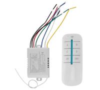 Muyilanc Lampara de luz de 4 vias Interruptor de Control Remoto Digital inalambrico Encendido/Apagado 220V