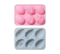 Muyilanc Paquete de 2 Moldes para Huevos de Pascua, Molde Gigante para Chocolate de Pascua, Molde de Silicona para Magdalenas y Huevos de Pascua