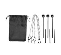 Muyilanc Parrilla Desmontable Parrilla con TríPode Vertical Parrilla para Barbacoa Soporte de AleacióN de Aluminio Soporte para TríPode para Barbacoa Parrilla para Exteriores