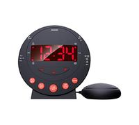 Muyilanc Potente Reloj Despertador con VibracióN para Ancianos Sordos Hogar Digital Reloj con VibracióN Extra Fuerte para Personas con Discapacidad Auditiva Enchufe de la UE