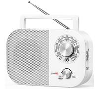Muyilanc Radio Portátil Am/FM con Amplio Alcance de Recepción, Radio A Transistores con Altavoz Grande, Funciona con Pilas o con Corriente