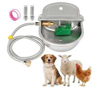 MUYIRTED Bebedero automático flotante de latón 1/2 pulgada, tubería metálica 150 cm, bebedero acero inoxidable, abrevadero baja presión