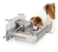 MUYIRTED Bebedero Automatico Perro para Mediano a Grande, Cuenco de Agua Flotante de Acero Inoxidable, Dispensador de Agua para Caballos Gallinas Cabra, con Patas, Colgante