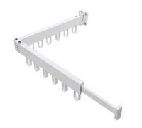 MUYIRTED Tendederos Plegables De Pared Exterior 90cm, Aluminio Tendedero Plegable Blanco, Tendedero Extensible De Pared para Balcón, Apartamento Pequeño, Baño, Jardín