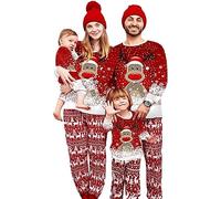 MUYOGRT Pijamas Navidad Familia,Pijama Familiar a Juego,Pijama Natal Familia,Navideño Pijama para Mujer Hombre Niño Bebé(22,BéBé)