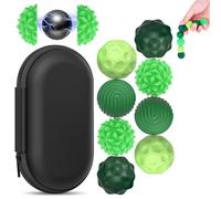 Muyohix 8 Piezas Bolas Magnéticas Antiestrés para Adultos y Niños, Juguetes Sensoriales de Silicona, Pelotas de Acupresión para Ansiedad, Fidget Toy Portátil (Verde)