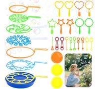 Muyohix Set de Pompas de Jabon para Niños, 30PCS Burbujas Gigantes, Juegos de Agua, Exterior y Playa