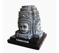 MUYU Magnet Figura decorativa de colección de estatua de decoración en 3D del templo de Bayon Angkor Wat Camboya.
