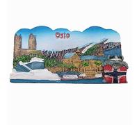 MUYU Magnet Imán para Nevera con diseño de Oslo de Noruega en 3D, decoración para el hogar y la Cocina, polirresina, de Oslo Norway