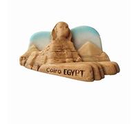 MUYU Magnet Imán para Nevera, diseño de Esfinge en 3D de El Cairo Egipto, Regalo de Recuerdo, decoración del hogar y la Cocina, Adhesivo magnético de El Cairo Egipto, colección de imanes para Nevera