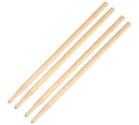 MuzcYM 2 pares de baquetas de madera de arce 5A para tambor de jazz, ejercicio de tambor tonto, palos de tambor de punta de madera para estudiantes y adultos