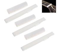 MuzcYM 6 piezas de 3 juegos de tuercas de guitarra acústica de hueso real y puentes para guitarra acústica de 6 cuerdas