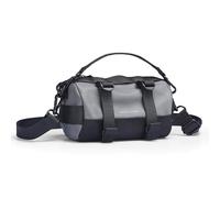 Muzee Mark Ryden - Bolsa de manillar de bicicleta multifuncional, bolsa de almacenamiento con correa para el hombro para bicicleta de carretera, bicicleta de montaña, ciclismo, viajes, color gris