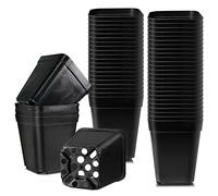 Muzhira Macetas para Semillas, 5.5cm 50pcs Macetas de Cultivo Cuadrado para Plantas para Interior/Exterior Jardín Plantas Plántulas y Semillas