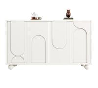 MUZHIXIANG Aparador sin marca con espacio de almacenamiento y estante ajustable, armario de almacenamiento para comedor, sala de estar con puertas, diseño moderno