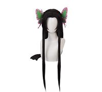 MUZI WIG Peluca de anime Cosplay para Demon Slayer Kimetsu no Yaiba Cosplay peluca con gorra de peluca gratuita (Kochou Kanae)