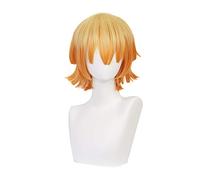 MUZI WIG - Peluca de Anime y Cosplay para Demon Slayer Kimetsu no Yaiba Kibutsuji Muzan. Peluca de Cosplay con rejilla de peluca gratis