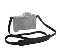 MUZIRI Correa de piel auténtica para cuello y hombro con anillos triangulares, compatible con cámaras redondas, 110 cm