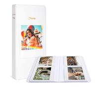 MUZIRI KINOKOO Álbum de Fotos de 64 Bolsillos para Cámara Fuji Instax Wide EVO/400/300/210/Link WIDE, Películas de 5 Pulgadas, Álbum Recuerdo de Cuero PU para Cámara Instantánea Serie Wide-Blanco