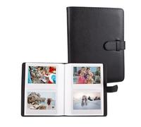MUZIRI KINOKOO Álbum de Fotos de 80 Bolsillos para Película de Instax Wide EVO/400/300/210/Link WIDE,Álbum de Cuero PU con Textura de Lichi,Álbum Recuerdo de Películas de 4.25x3.4 Pulgadas-Negro