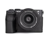 MUZIRI KINOKOO Estilo Retro Funda para Sony A7C II/A7C2/A7CM2/A7CR, Funda de Cuero Genuino para Sony Alpha 7C II/Alpha 7C Mark II/Alpha 7CR, Agarre Manual y Diseño de Apertura Inferior - Nergo