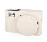 MUZIRI KINOKOO Funda de Silicona Compatible con cámara Panasonic Lumix DC-TZ99 - Funda de Goma Suave con Cubierta de Lente extraíble - Antideslizante y Resistente a los arañazos - Blanco Roto