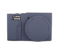 MUZIRI KINOKOO Funda de Silicona Compatible con cámara Panasonic Lumix DC-TZ99 - Funda de Goma Suave con Cubierta de Lente extraíble - Antideslizante y Resistente a los arañazos - Azul Oscuro