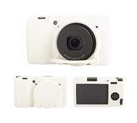 MUZIRI KINOKOO Funda de silicona compatible con cámara Ricoh GR III/GR IIIx, goma suave y ligera GR III/GR IIIX/GR3, funda protectora con cubierta de lente extraíble, White, Funda para cámara