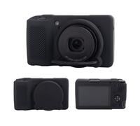 MUZIRI KINOKOO Funda de silicona para Ricoh GR III/GR IIIx, goma suave y ligera, accesorio con cubierta de lente extraíble, negro