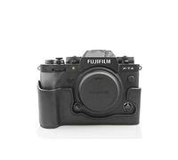 MUZIRI KINOKOO, Funda Inferior de Piel auténtica Compatible con cámara Fujifilm X-T4, Funda Protectora de Piel auténtica para XT4, Funda de Agarre Fuji XT4, Color Negro