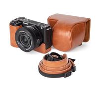 MUZIRI KINOKOO Funda para cámara Sony ZV-E10 II, funda protectora de piel sintética para cámara Sony Alpha ZV-E10 II/ZVE10 II con lente de 16-50 mm, funda de transporte extraíble ZVE10 II con correa