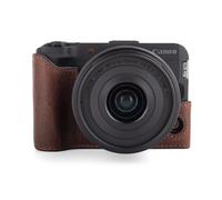 MUZIRI KINOKOO Funda para Canon EOS R50 V Cámara. Estilo Retro, Piel auténtica Premium, Funda Protectora con Abertura Inferior y asa - Marrón
