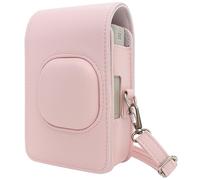 MUZIRI KINOKOO Funda para Instax Mini LiPlay+/LiPlay Plus - Protectora de Cuero PU con Textura de Lichi para Cámara Instantánea Híbrida Fuji Mini LiPlay+-con Correa de Hombro Ajustable-Rosa Claro