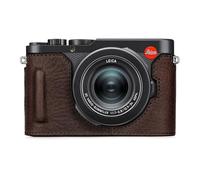 MUZIRI KINOKOO - Funda para Leica D-LUX 8, estilo retro, media funda protectora de piel auténtica, con apertura inferior y asa, café