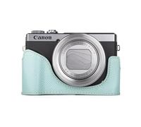 MUZIRI KINOKOO Funda protectora para cámara Canon G7X Mark III / G7X Mark II / G7X de piel sintética para Canon G7X III / G7X II / G7X, funda inferior para cámara con apertura inferior y diseño de