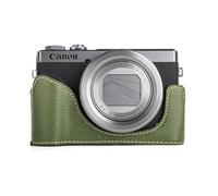 MUZIRI KINOKOO Funda protectora para cámara Canon G7X Mark III / G7X Mark II / G7X de piel sintética para Canon G7X III / G7X II / G7X, funda inferior para cámara con apertura inferior y diseño de