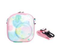 MUZIRI KINOKOO Funda rígida de EVA Colorida para cámara Fuji Instax Mini 13/Mini 12/40/11/99/90/9/ 8/7+, Bolsa de Almacenamiento para cámara instantánea con Correa para el Hombro, Watercolor, Funda