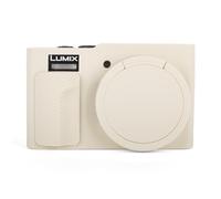MUZIRI KINOKOO Lumix TZ99 Funda, Funda de Silicona Compatible con cámara Panasonic Lumix DC-TZ99/ZS99 - Suave con Cubierta de Lente extraíble - Antideslizante y Resistente a los arañazos- Blanco