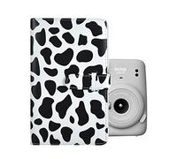 MUZIRI KINOKOO Mini álbum de fotos compatible con cámara Fuji Instax Mini EVO/Mini 12/11/9/8/7+/25/90, fotos de 3 pulgadas, mini álbum de piel sintética con 96 bolsillos, color vaca lechera